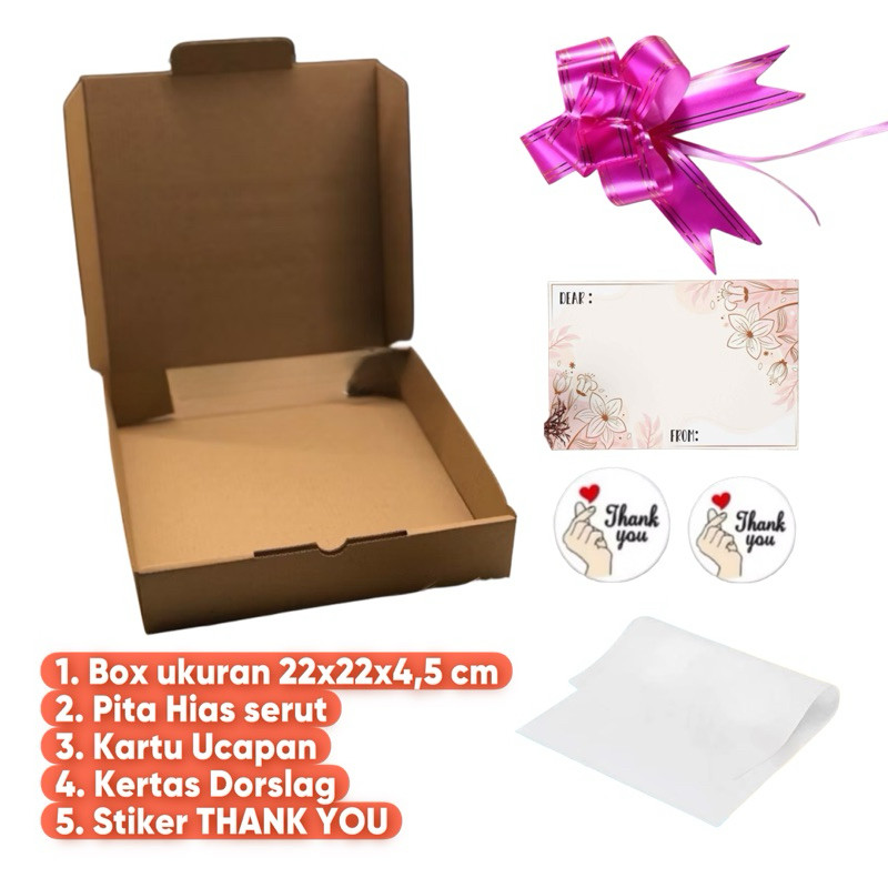 

AYU- Box Hampers Kotak Kado Pita dan Kartu Ucapan