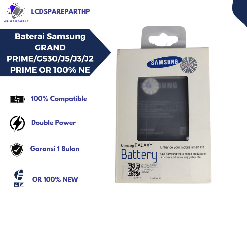 BATERAI SAMSUNG GRAND PRIME / G530 / J5 / J3 / J2 PRIME OR 100% NE