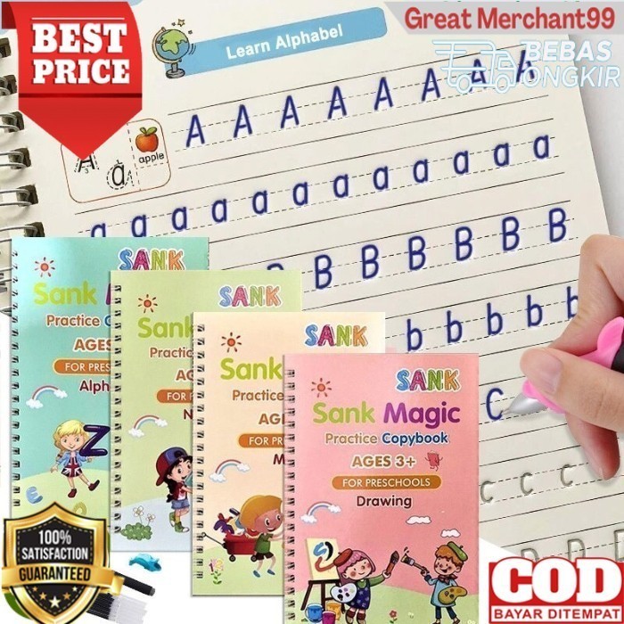

SANK Magic Practice Book 1 SET ISI 4 BUKU + PULPEN G9