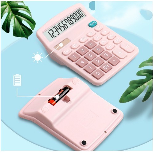 

Kalkulator 12-Digit Electronic Calculator - Merah Muda