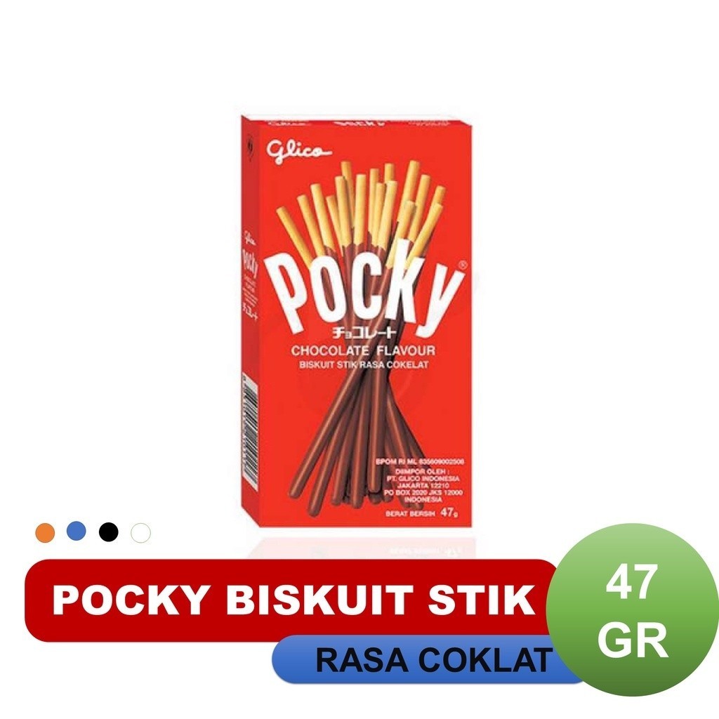 

Pocky Biskuit Stik Bersalut Rasa Cokelat 47 gr