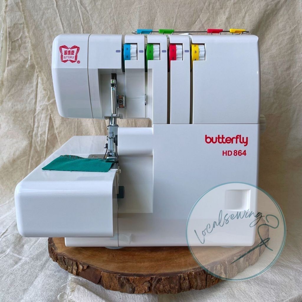 Butterfly HD 864 Mesin Jahit Obras Portable Benang 4 Neci / Mesin Jahit Obras Portable Neci Butterfl