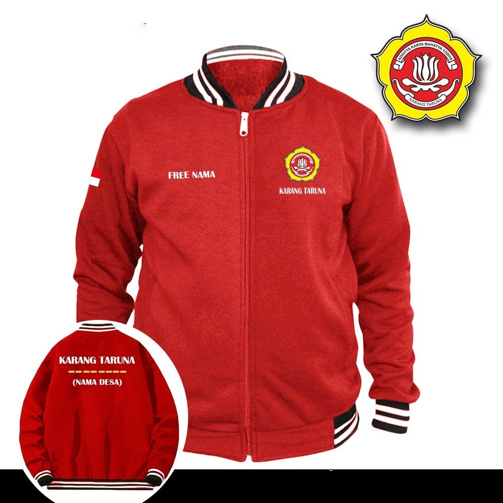JAKET BASEBALL KARANG TARUNA POLOS / JAKET KARANG TARUNA KEREN / KARANG TARUNA CUSTOM SABLON