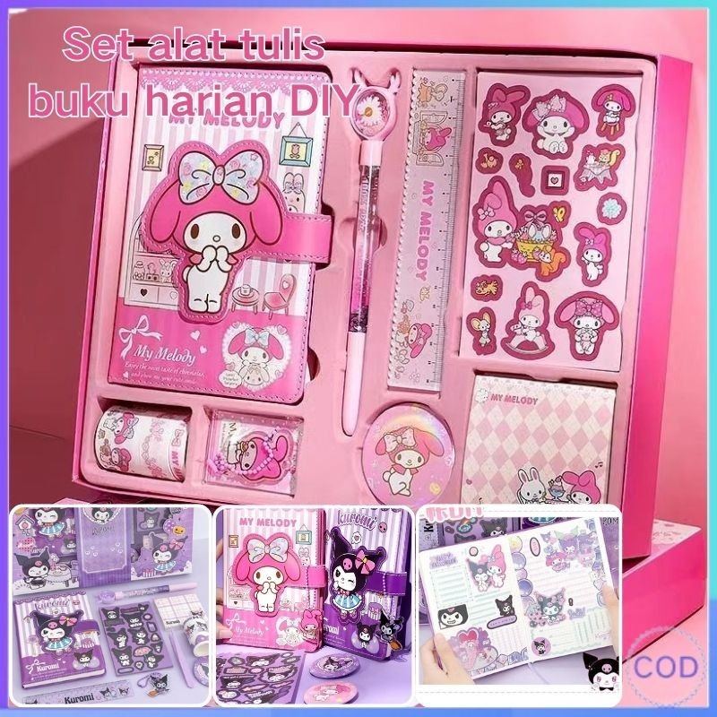 

【COD】Alat Tulis Set Diary Set Buku Jurnal DIY Stiker Notebook Dekorasi Edisi Girl Pergi ke sekolah Set Set Buku Pegangan