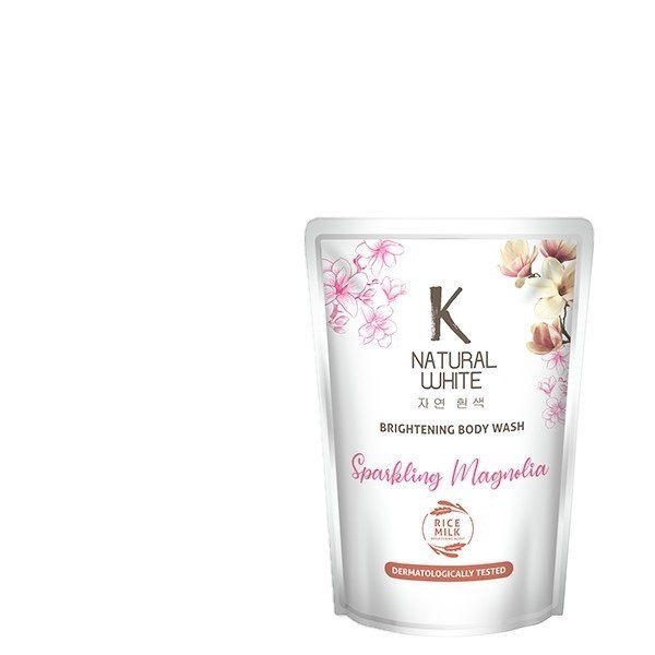 K Natural White Sabun Mandi Cair Magnolia Pouch 400 ml x2 - Gambar 3