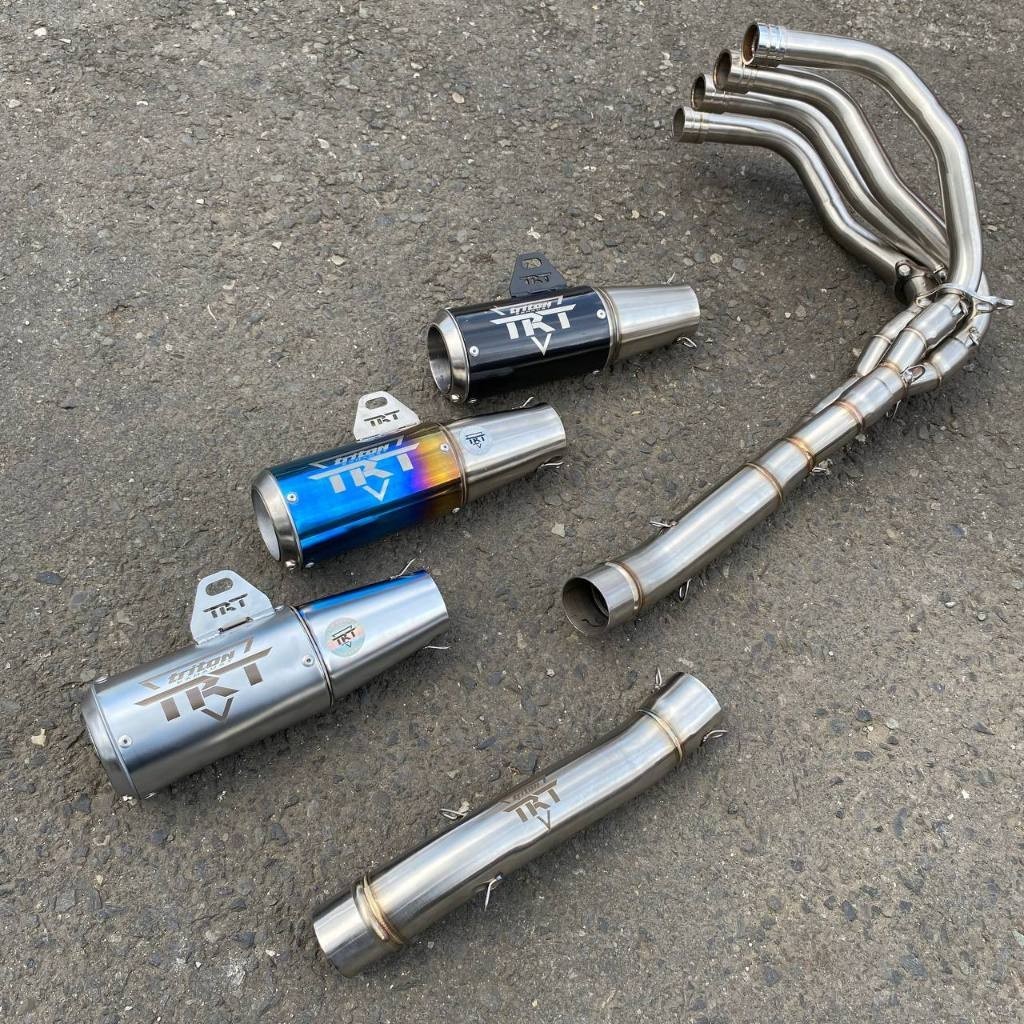 knalpot zx25r zx25rr zx4rr full system 4 Silinder TRITON underbelly dan high mount type GT-5 Series 