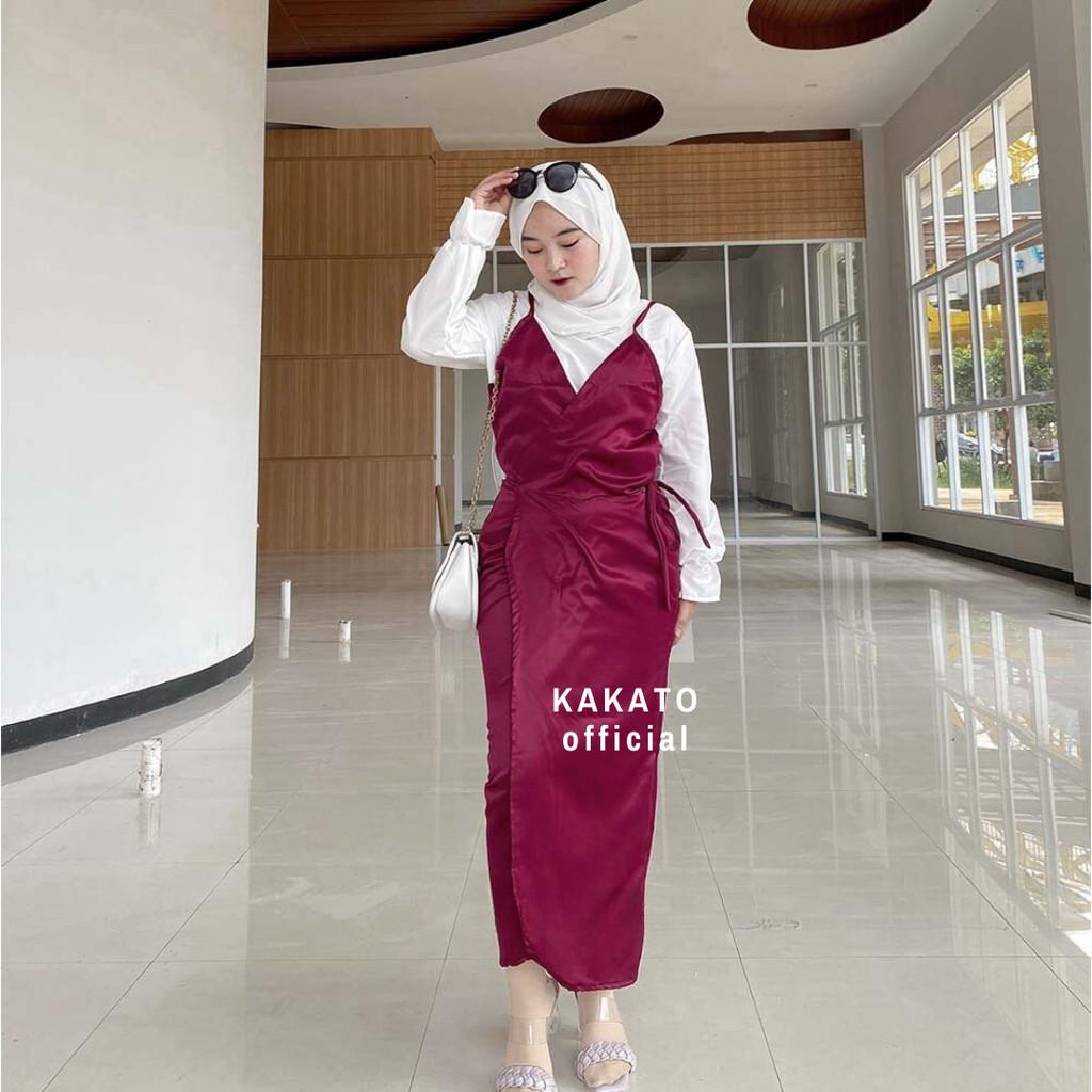 Stephanie Set | Set Dress Tali | Dress Satin | Camisole Dress Satin