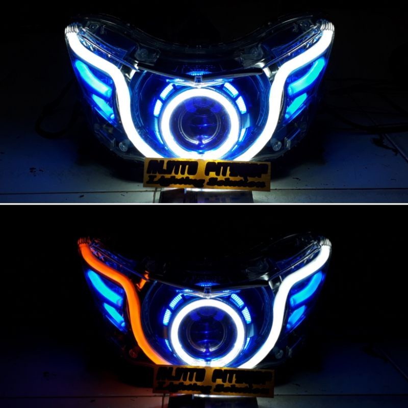 Projector Biled Soul GT/Xeon GT125 dan DRL fleksibel Alis grade A