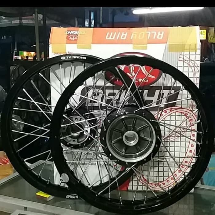 Paketan Velg RX-King TK 1set 160-185 Ring 18 Dan 17 Tromol Asli Stell