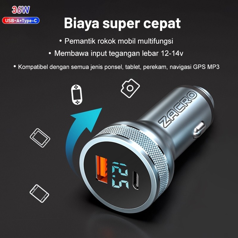Larumarket charger mobil  charger mobil type c  colokan usb mobil Car Charger Colokan Mobil - 1 Port
