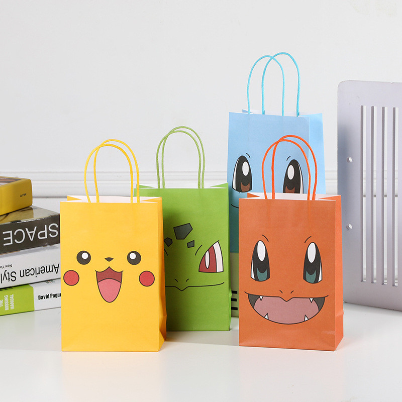 

PAPER BAG GOODIE BAG TAS KADO HADIAH PESTA ULANG TAHUN MOTIF POKEMON PIKACHU