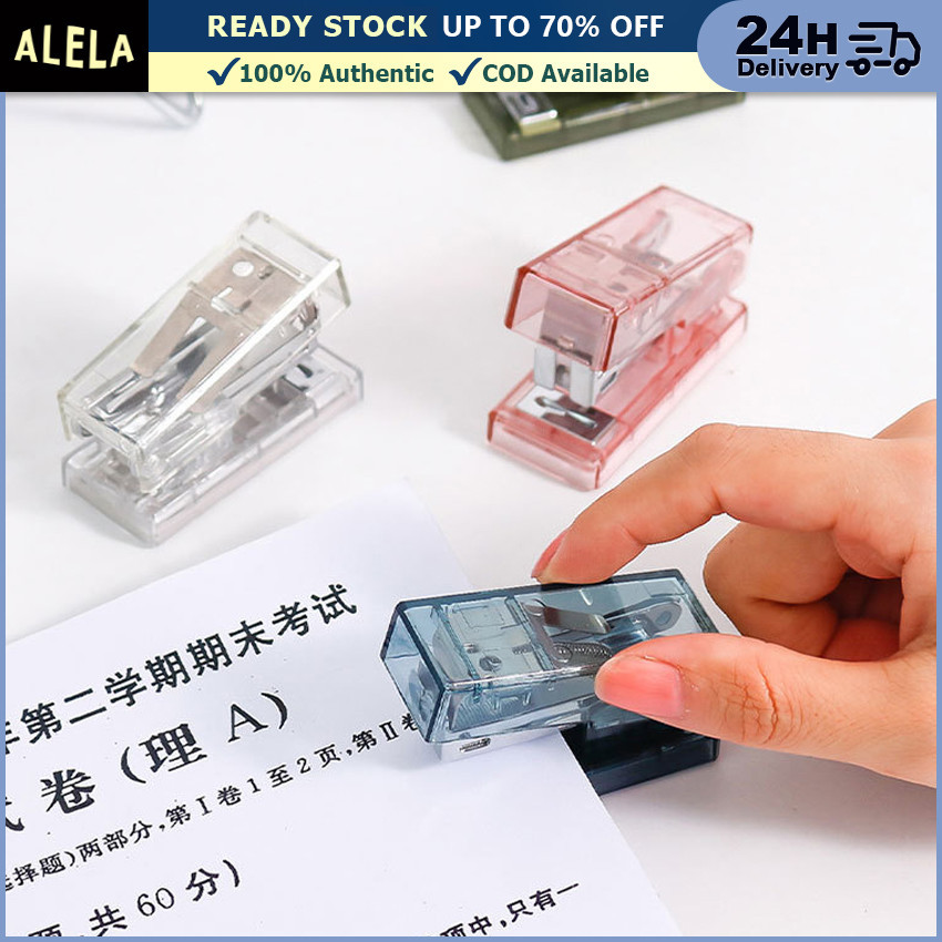 

Stapler Mini Portable Transparan Office School + Staples No.12