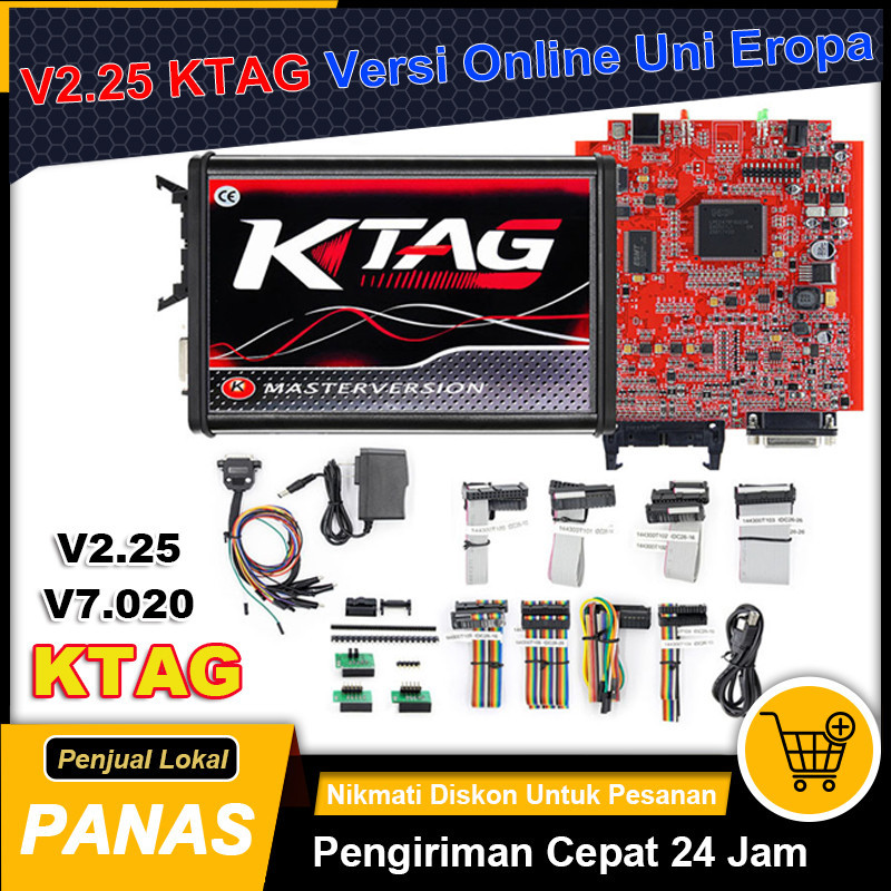 V2.25 KTAG Versi Online Uni Eropa V7.020 K-TAG Maste Papan Merah Eropa KTAG 7.020 Ksuite Programmer 