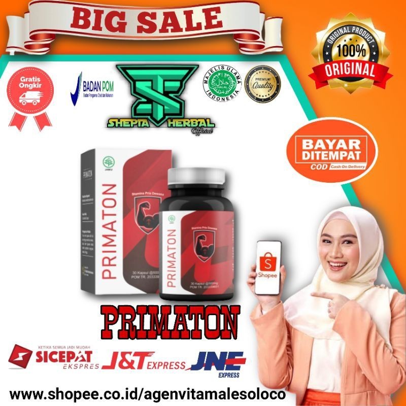 Primaton asli original obat kuat dan tahan lama 100% herbal alami( Gratis Ongkir & COD )