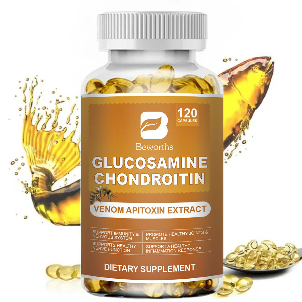 BEWORTHS Glucosamine Chondroitin Capsules dengan Bee Venom – Suplemen Sendi Sehat, Mengurangi Nyeri 