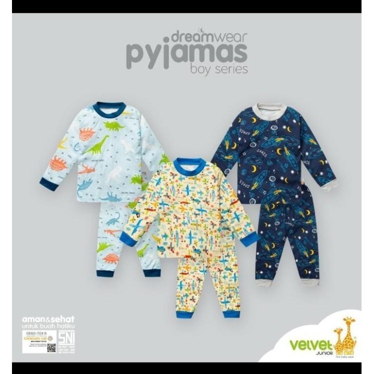 Terlaris ✨ -Velvet setelan panjang 2-10 tahun baju tidur anak laki-laki - 3 Tahun
