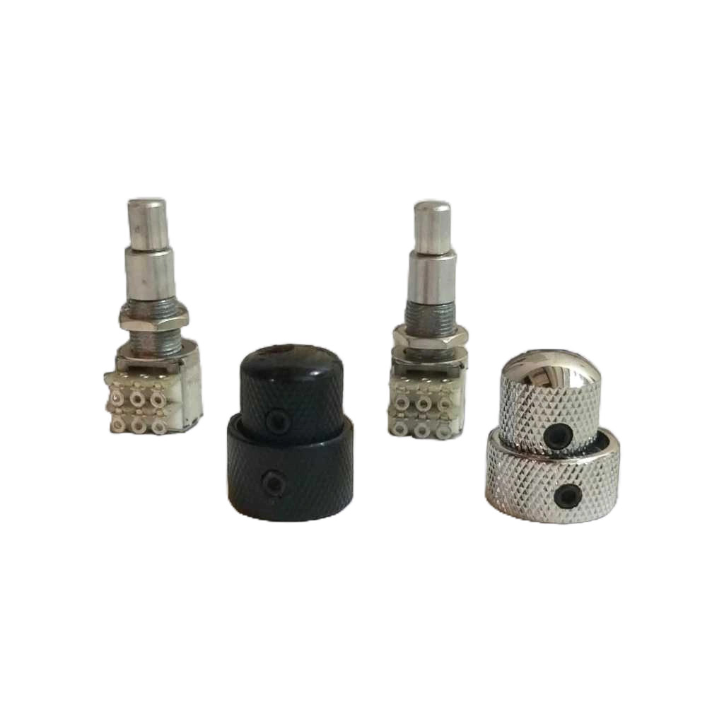 Potensio Gitar Elektrik Stacked / Potentiometer Potensio dan Knob Gitar Double Stacked Concentric Po
