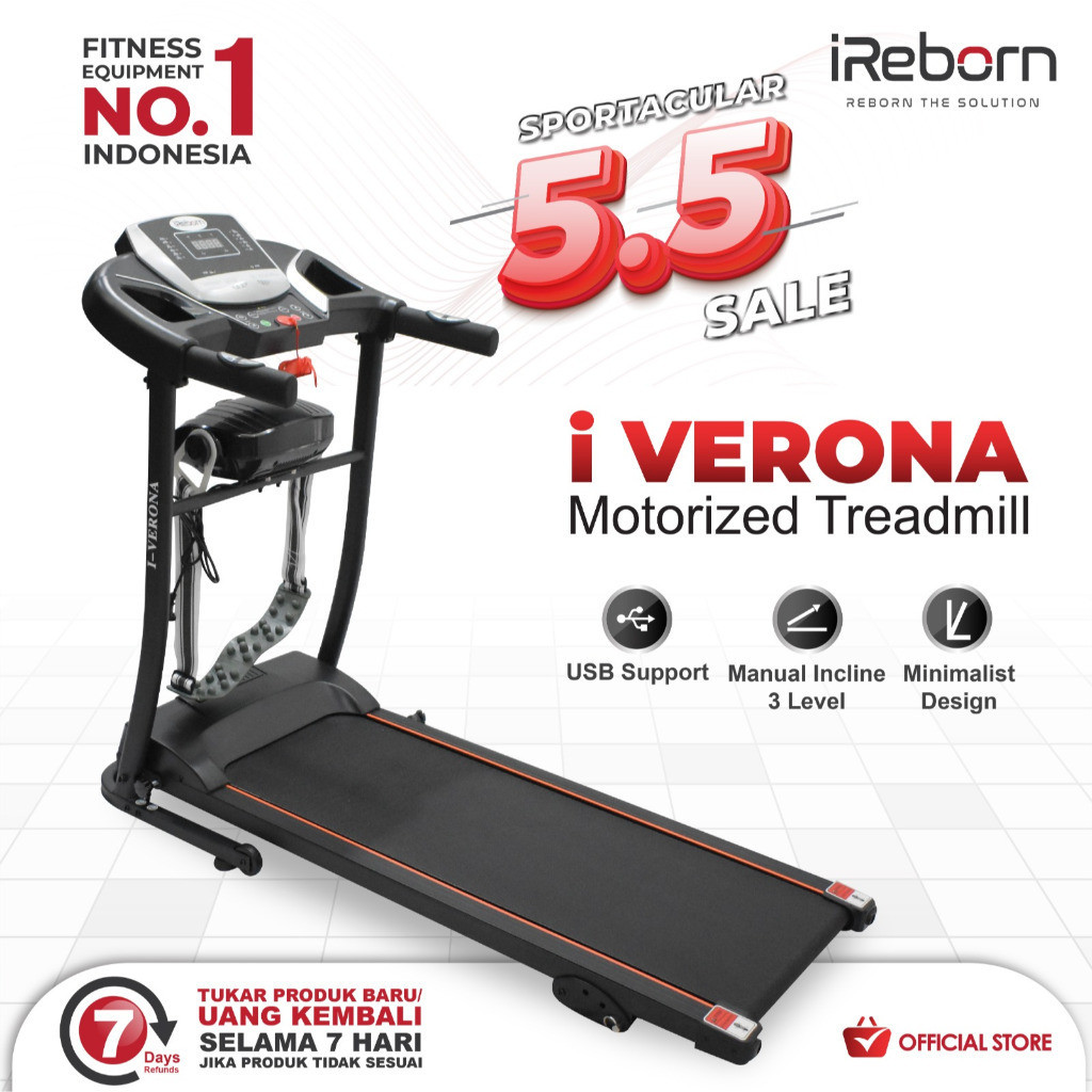 BIG SALE Alat Fitness Treadmill IReborn I-Verona (BANDUNG)
