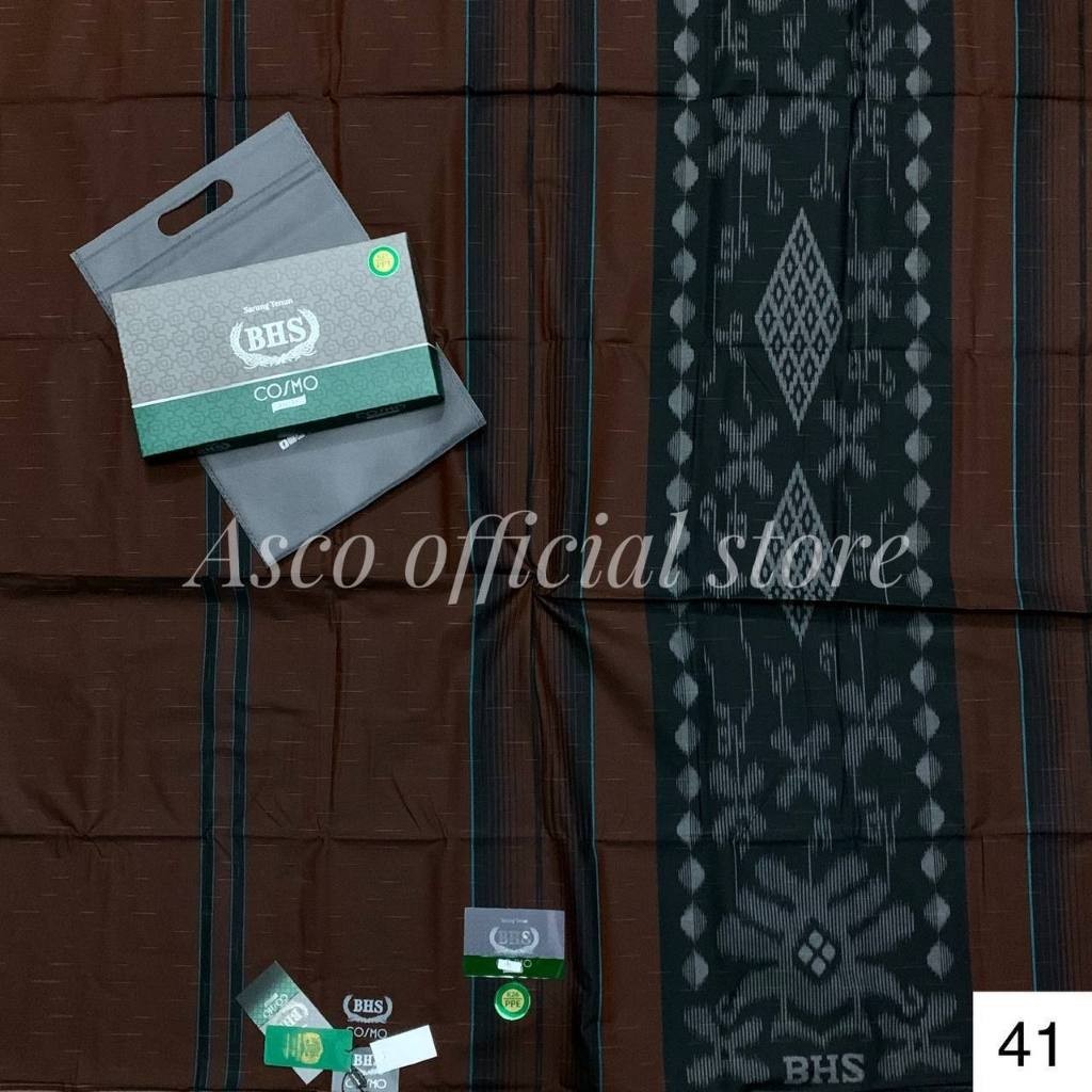 FLASH SALE SARUNG BHS COSMO SILVER MOTIF KOTAK KOTAK DAN POLOSSARUNG BHS MURAH
