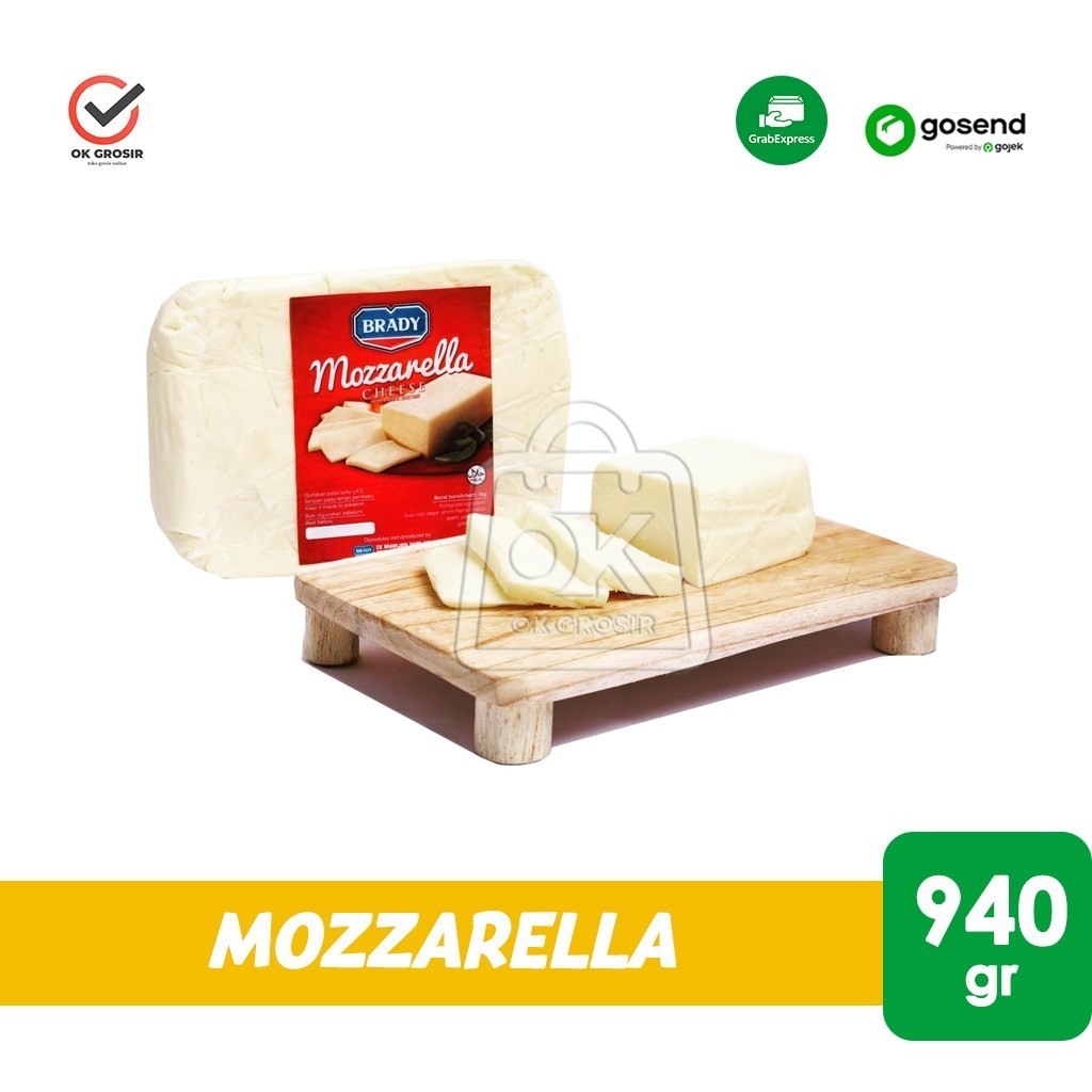 

Keju Mozarela Mozzarella BRADY Cheese 940gr (KHUSUS INSTANT)