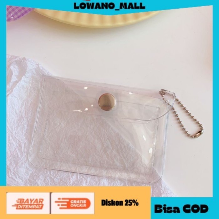 

[[BEST QUALITY]] TERLARIS Pouch Dompet Koin Kartu Cardholder Transparan Kartu STNK Card Wallet COD