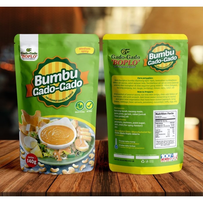 

[Best Promo]- sukron_86 Bumbu Gado-Gado Boplo 120 gr - Sedang