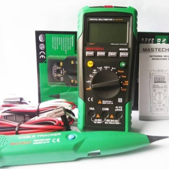 Multimeter MASTECH MS8236 with Cable LAN Tracker Wire Digital Network