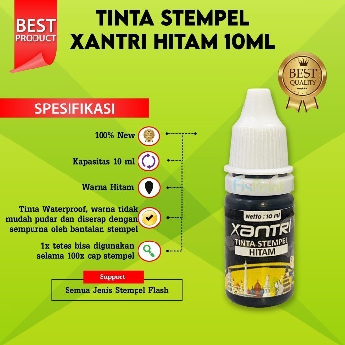 

Refill Stamp Ink Non Waterproof 10ml Tinta Flash Stempel Stampel Warna 10ml