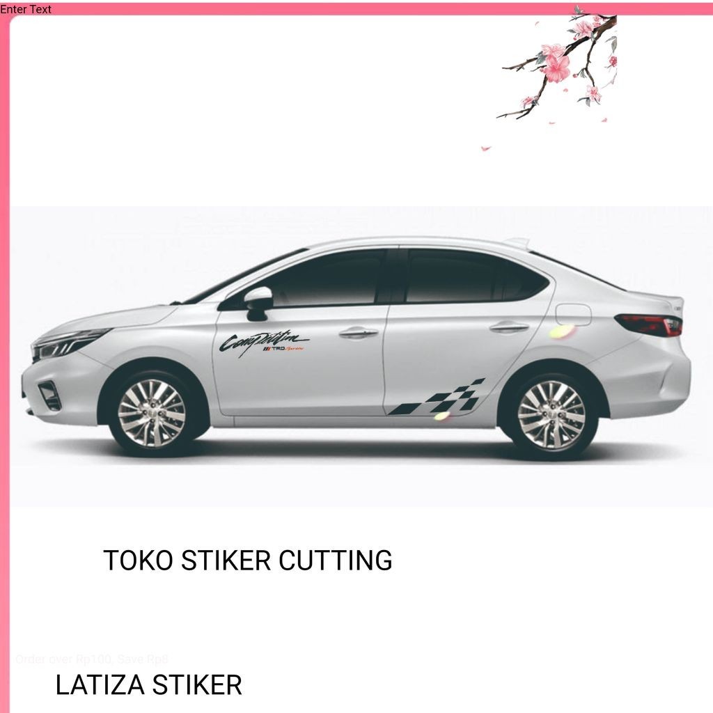 CUTING STIKER MOBIL STIKER LIS STRIPING MOBIL Stiker Cutting Mobil Honda city keren putih Lis Varias