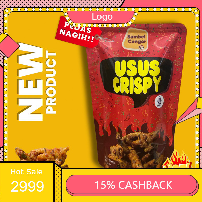 

Usus Crispy Pedas Nagih by Sambel Congor / snack viral kekinian/ Keripik Usus INSTAN TERMURAH