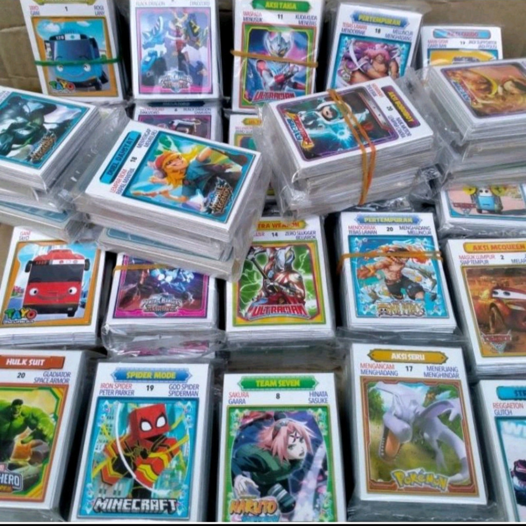 [ PROMO 3 GEPOK 96 LEMBAR ]  Mainan Kartu Kwartet tersedia ukuran kecil & Besar / Mainan Kartu Jadul