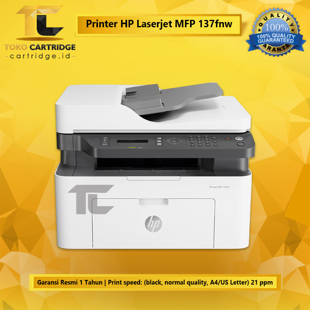 Printer HP MFP 137fnw Printer Laserjet Monochrome MFP 137fnw Fax All In One Wifi
