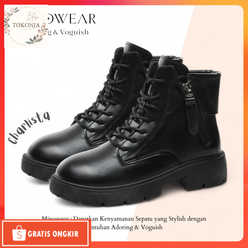 Sepatu Terkini / Minowear Charlista Boots - Sepatu Wanita Modis