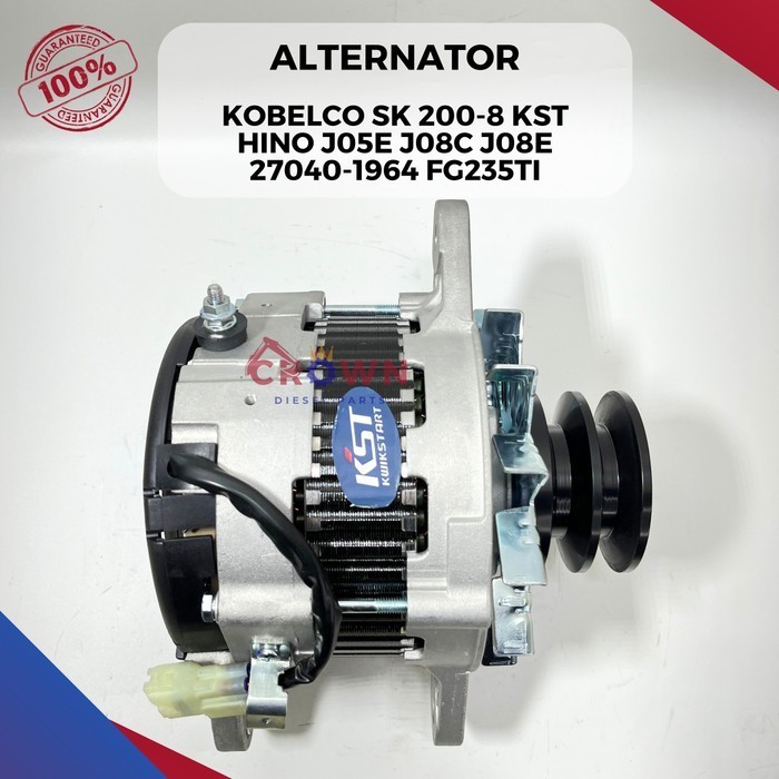 Alternator KOBELCO SK200-8 KST Hino J05E J08C J08E 27040-1964 FG235T