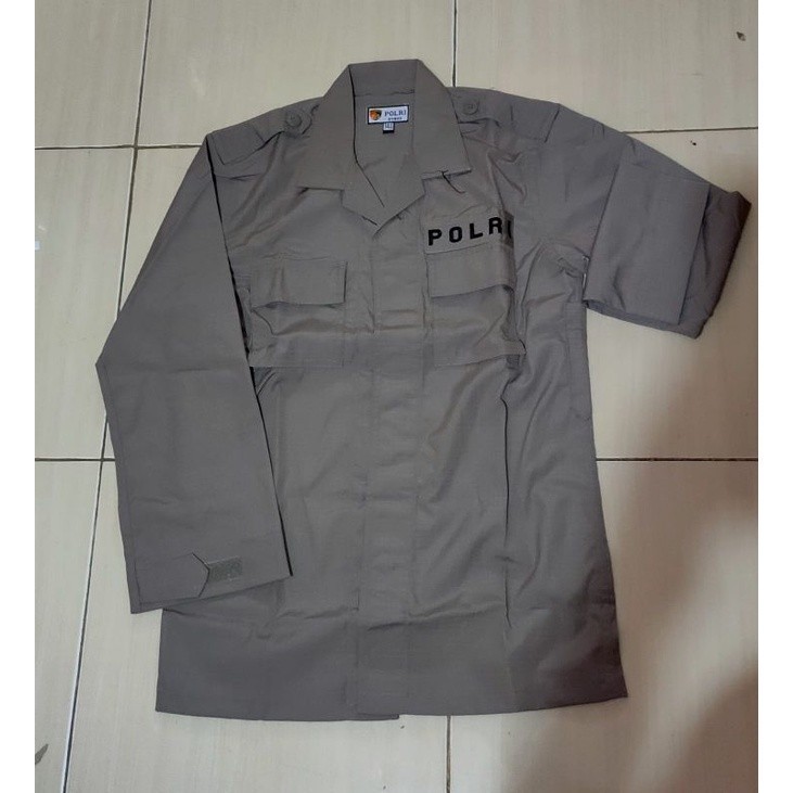 ((SAU_RAMIL))) Baju pdl polri bahan ripstok original - satpam - security COD