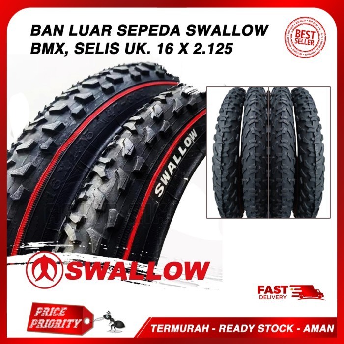 Swallow Ban Luar Sepeda 16 x 2125 / Ban Luar Sepeda 16 2.125 BMX SELIS