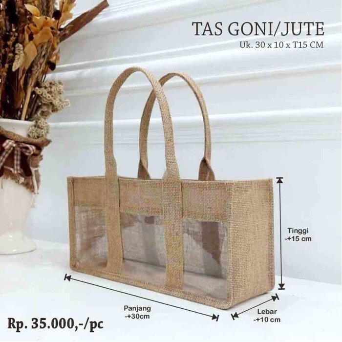 

(NEW) -Jute bag goni burlap hampers lebaran idul fitri