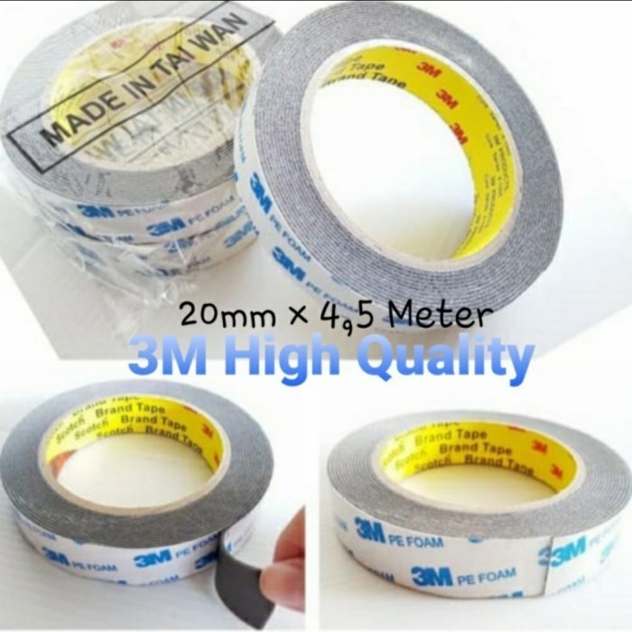 

TK Double tape 3m PE Foam / Solasi BB Busa 20mm x 4,5mtr / Double tape 3m