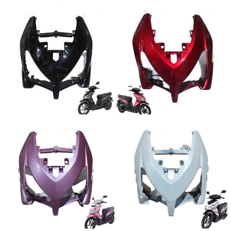 Cover front top panel tameng depan kecil vario 110 karbu lama kvb hitam putih pink merah maroon non 