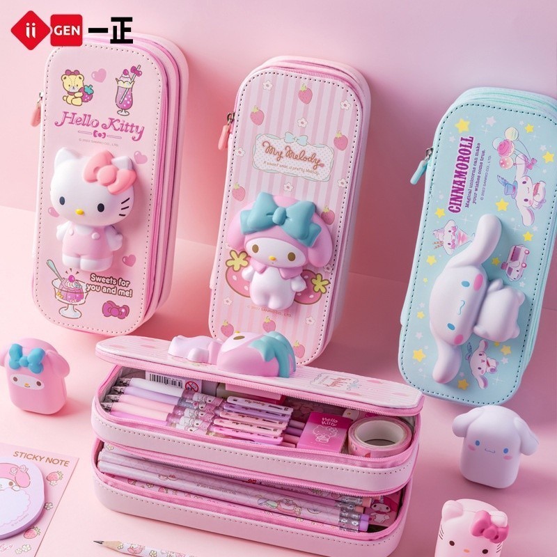 

(STR23) TEMPAT PENSIL 3D SQUISHY SANRIO PENCIL CASE CINNAMOROLL KUUROMI MELODY