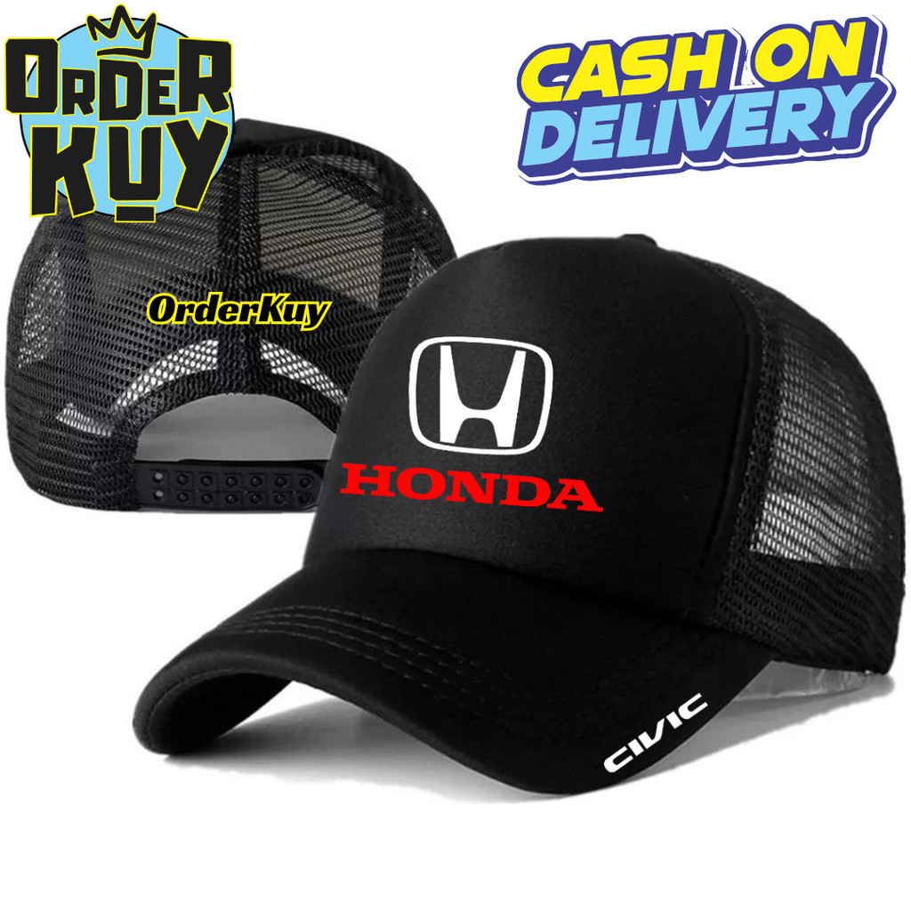 OrderKuy Topi Trucker HONDA CIVIC - Topi Distro HONDA CIVIC Logo - Topi HONDA CIVIC Premium - Topi P