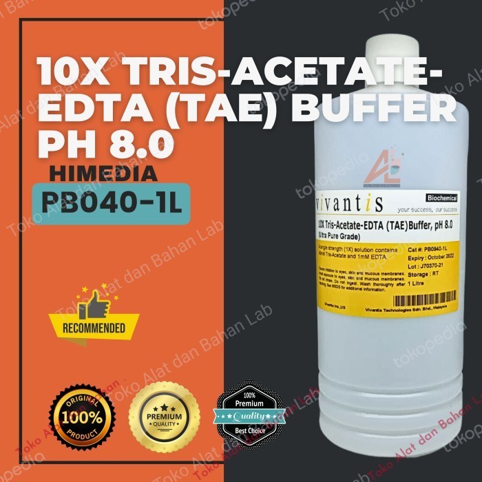 10X Tris-Borate-EDTA (TBE) Buffer, pH 8,3, Ulta Pure Grade, 1 Ltr | Labindo