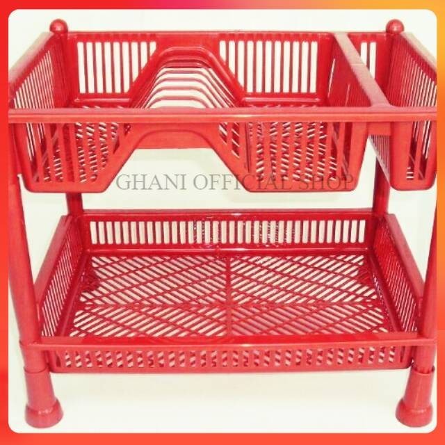 PROMO  RAK PIRING PLASTIK SUSUN 2 - RAK PRING PLASTIK TERLARIS