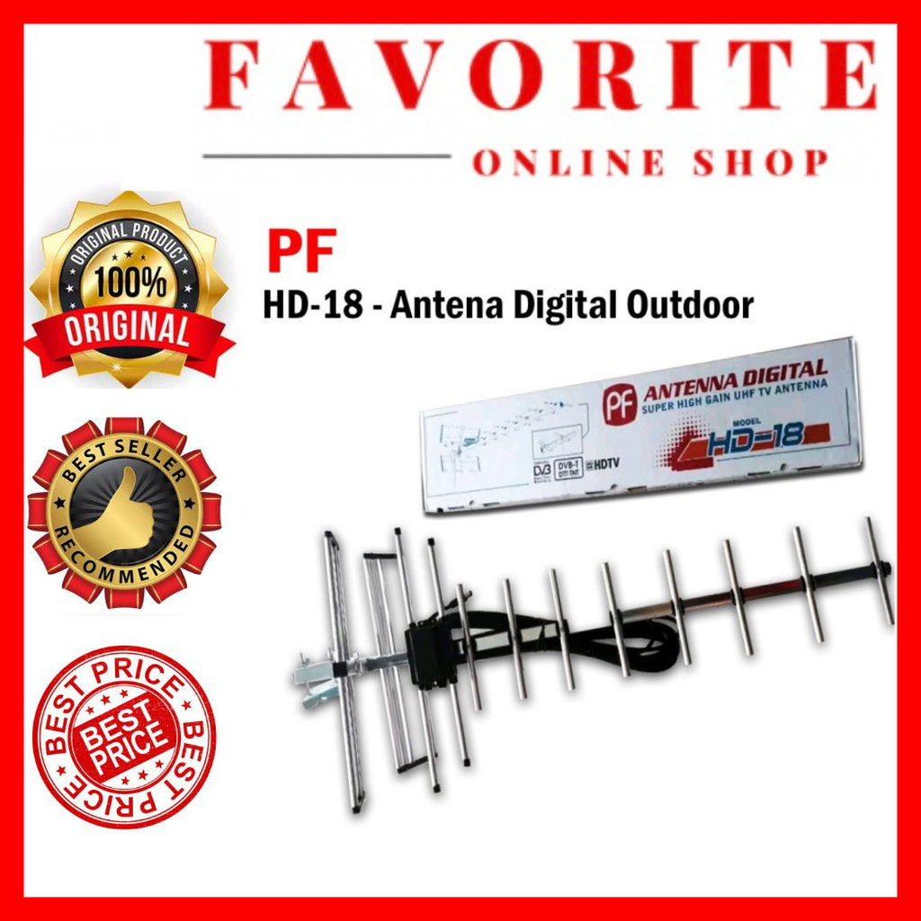 ANTENA PF HD 18 FREE KABEL / ANTENA DIGITAL PF HD-18 GRATIS KABEL
