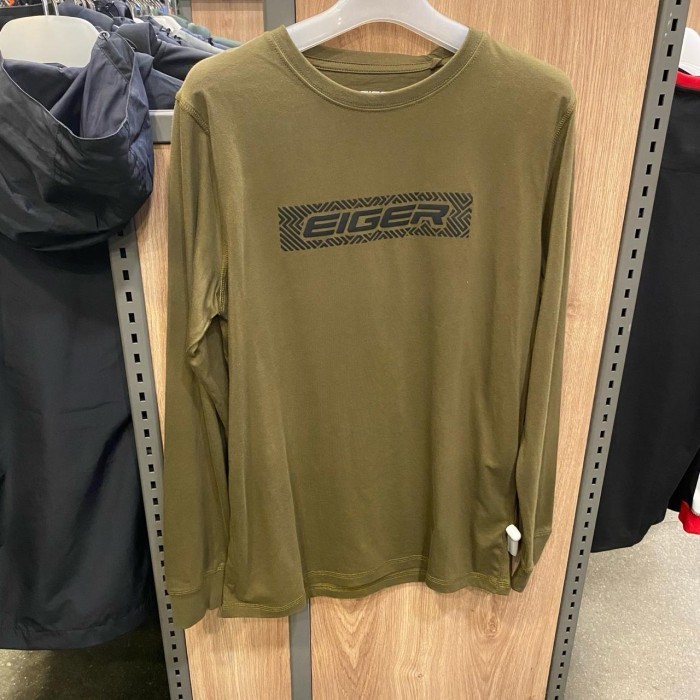 EIGER KAOS LENGAN PANJANG PRIA RIDING PRAVIDE LS TEES - OLIVE