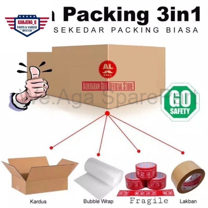 

extra packing bublewrap safety tambahan