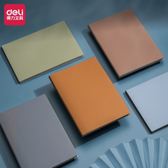 

[KUALITAS TERBAIK] Deli Notebook / Buku Catatan Ukuran 25K 80Lmbr Cover Waterproof 22263 - yellow