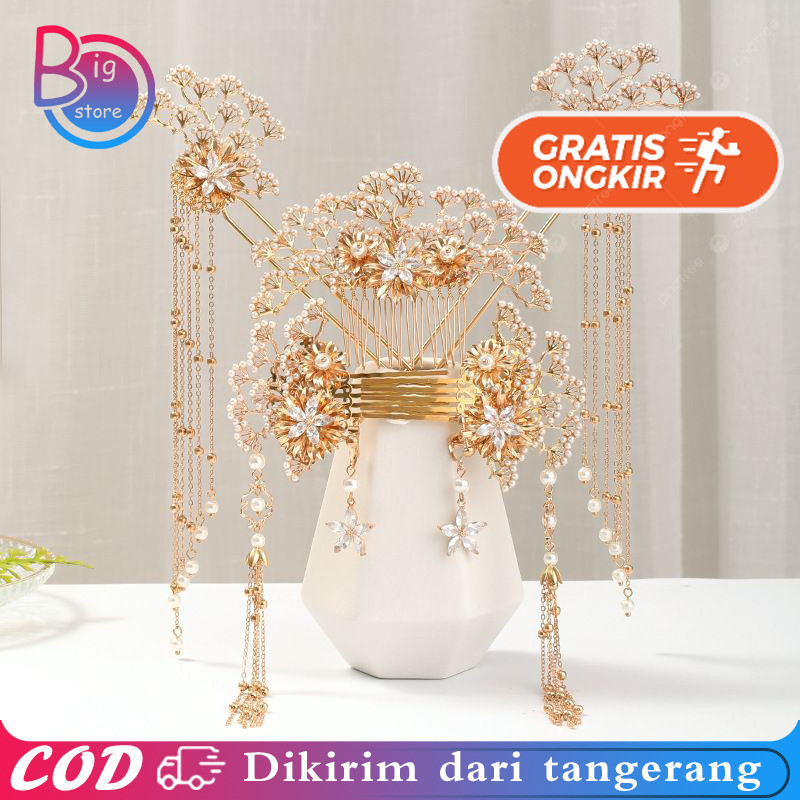 Terlaris ~Tusuk Konde Cina Set Jepit Rambut Imlek Jepit Rambut Cina Retro Aksesoris Jepit Rambut Unt