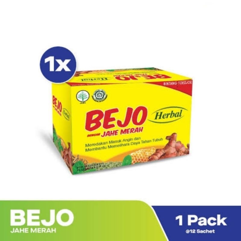 

Bejo Jahe Merah Bintang Toedjoe 1 Box 12 Sachet ~ Menoz Stores