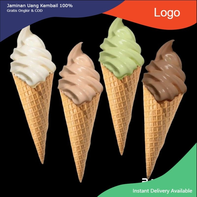 

Replika makanan Ice cream (1pcs) / dummy ice cream / mainan anak / dekorasi / display